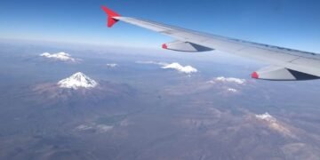 Sobrevoando os Andes